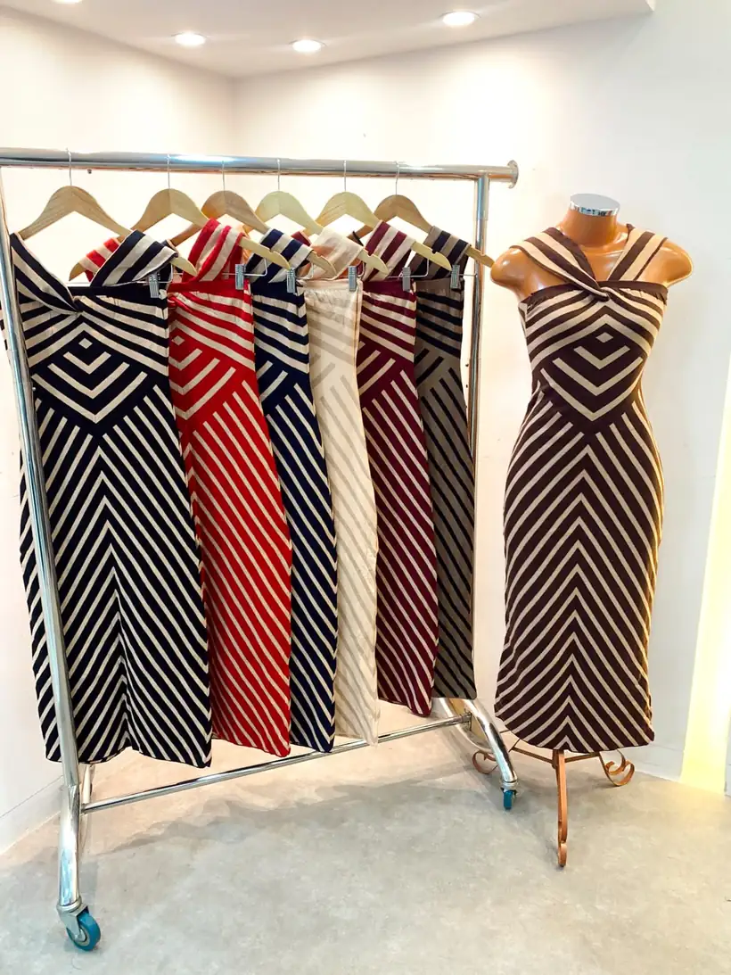 Vestido Geométrico Preto
